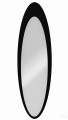 Designerskie lustro owalne CZARNO SREBRNE