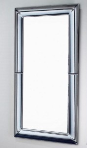 Lustro z ramą lustrzaną grafitową 180x80