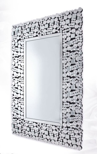 Dekoracyjne lustro w kryształowej ramie 80x120
