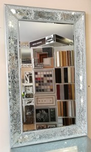 Lustro Glamour rama z efektem tłuczonego lustro 120x75