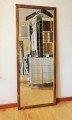  Lustro do przedpokoju rama drewniana brązowo-złota 150x60