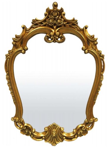Wyjątkowe lustro oprawione w stylową złotą ramę 114x80 