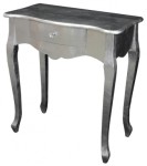 Srebrna konsola w stylu glamour 74x80x38