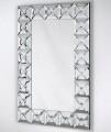 Prostokątne lustro z ramą lustrzaną giętą 75x121