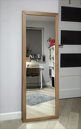 Lustro dąb naturalny 160x55