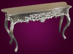 Srebrna konsola pod lustro 130x74x37