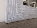 Lustro białe przecierane 110x60 WYPRZEDAŻ