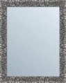 Srebrne lustro z ramą w stylu glamour 90x70