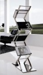 Designerski regał ze stali nierdzewnej  165x60x30