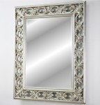 Ażurowe lustro srebrne 75x95