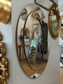 Eleganckie lustro owalne w ramie lustrzanej 60x90