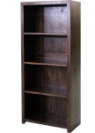 Prosty regał z litego drewna dębowego 180x78x36