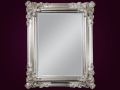 Lustro w barokowej ramie SREBRNE