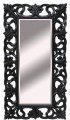 Dekoracyjne lustro kryształowe w czarnej ażurowej ramie 92x167 