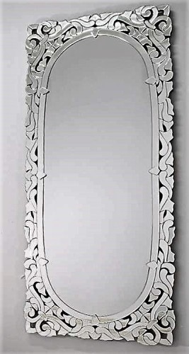 Wytworne lustro w dekoracyjnej oprawie lustrzanej 180x80