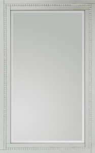 Eleganckie lustro z ramą lustrzaną i ozdobnymi kwadratowymi kryształami-różne wymiary