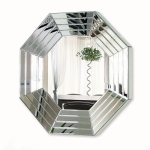 Fantazyjne lustro z ośmiokątną ramą lustrzaną 100x100