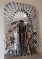 Piękne designerskie lustro w lustrzanej oprawie 120x80