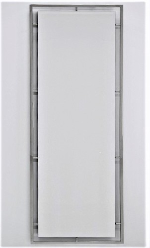 Lustro z ramą ze srebrnej stali nierdzewnej 180x80
