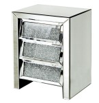 Szafka nocna lustrzana z kryształkami 70x45x36