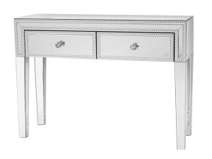 Toaletka lustrzana z ozdobnymi kryształkami 110x36x79