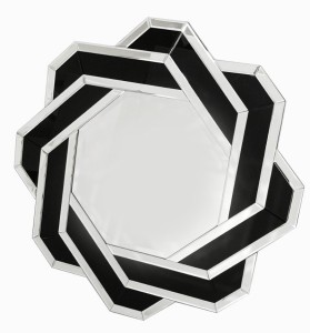 Okazałe lustro z dekoracyjną ramą lustrzaną 80x80