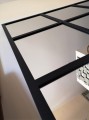 Nowoczesne duże lustro dekoracyjne okno czarne 170x130