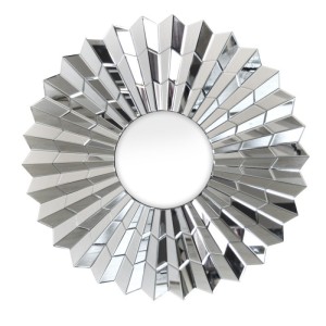 Designerskie lustro z ramą lustrzaną 90x90