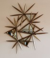 Designerskie lustro dekoracyjne z metalową ramą 110x90