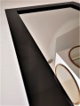 Nowoczesne lustro  w ramie z czarnego szkła 120x80