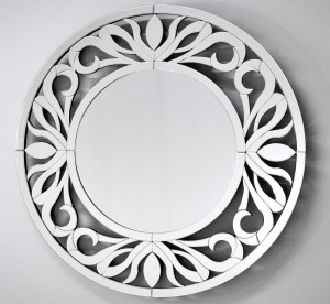 Lustro z ozdobną ramą lustrzaną ażurową 100x100