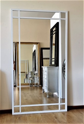Lustro LOFT dębowe białe 180x100