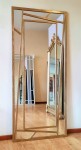 Designerskie lustro ze złotą ramą 180x80