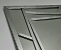 Designerskie lustro ze srebrną ramą 180x80