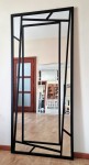 Designerskie lustro z czarną ramą 180x80