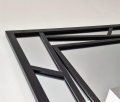 Designerskie lustro z czarną ramą 180x80