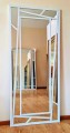 Designerskie lustro z białą ramą 180x80