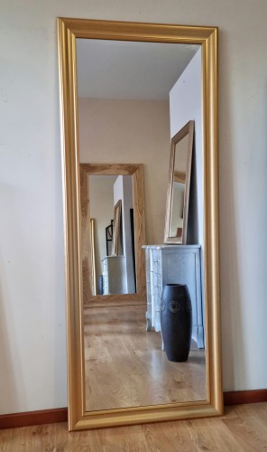 Lustro do przedpokoju z klasycznĄ ramą ZŁOTE 185x75