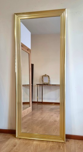 Duże lustro do przedpokoju ze złotą ramą 185x75