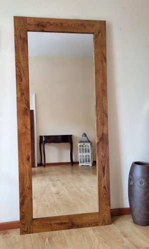 Lustro dębowe NATURA ORZECH ŚREDNI 180x80