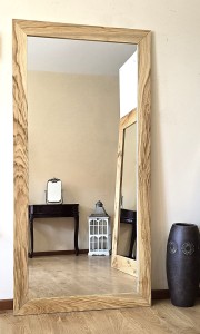 Lustro prostokątne z unikatową ramą drewnianą 180x90