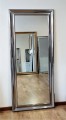 Lustro do przedpokoju rama srebrna lustrzana 185x75