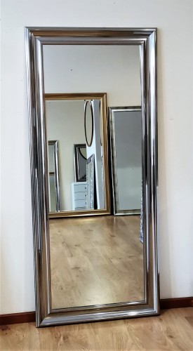 Lustro do przedpokoju rama srebrna lustrzana 185x75