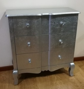 Komoda srebrna 80x75x35