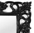 Dekoracyjne lustro kryształowe w czarnej ażurowej ramie 92x167 