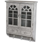 Urocza gablotka drewniana postarzana 60x50x15