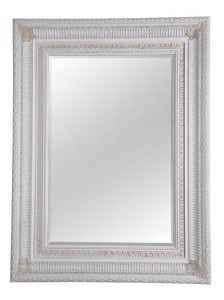 Ozdobne lustro w białej ramie 122x92