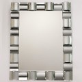  Prostokątne lustro z efektowną ramą z wypukłych luster 104x81
