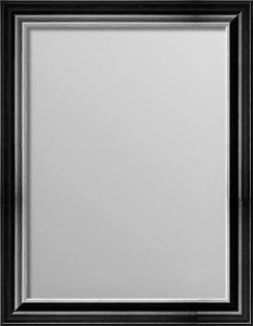 Ekskluzywne lustro z czarno - srebrną ramą - różne wymiary