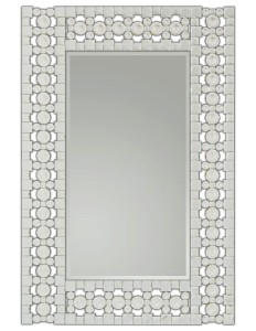 Prostokątne lustro w ażurowej ramie kryształowej  80x120